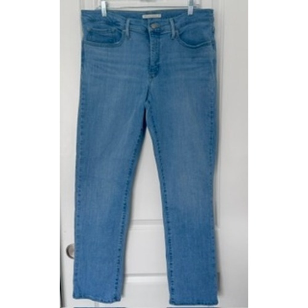 Levi's 314 Shaping Straight Jeans Light Wash Blue Size 33 - Picture 2 of 4